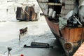 Ship breaking in Bangladesh Royalty Free Stock Photo